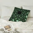 thumbnail image 6 of LNWH Decorative Pillow Covers, Green Chip Circuit Square Sofa Decorative Knit Pillow Case, 20"x20", 6 of 8