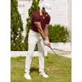 thumbnail image 5 of RICHCOIN Polo Shirts for Men V Neck Short Sleeve Golf Shirts Casual Textured Knit Old Money Tops, 5 of 7