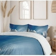thumbnail image 6 of Ambesonne Blue White Duvet Cover Sets, Sky Clouds Sun Rays, 2-King, Blue White, 6 of 7