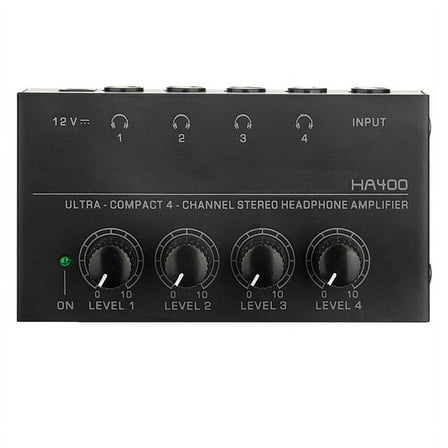 HA400 Headphone Amplifier 4-Way Monitor US Plug