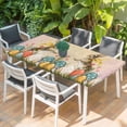 thumbnail image 2 of Easter Bunny Eggs Table Cloths for 6 Foot Rectangle Tables, Spring Tulip Flowers Leaves Country Plants Patio Waterproof Elastic Fitted Tablecloths, Washable Rectangular Table Cover for Camping, 2 of 8