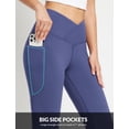 thumbnail image 4 of BALEAF Women's Fleece Lined Pants Winter Thermal Warm Flare Leggings Bootcut Yoga Pants Bell Bottom with Pockets Navy 32" M, 4 of 5