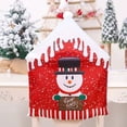 thumbnail image 2 of Cubierta de la silla del sombrero de Navidad Impresión de dibujos animados Suministros de arreglos de cocina Funda de Navidad de manga roja para Kits de decoración para fiestas Muñeco de nieve Moyic HA069379-02, 2 of 6