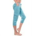 thumbnail image 2 of Wlynlyn Cargo Capri Pants for Women Drawstring Low Waisted Capris Soft Comfy Yoga Cropped Pants Plus Size Leggings, 2 of 7