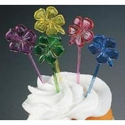 1 X 72 Hibiscus Flower Food Cocktail Cupcake Picks for Luau Parties