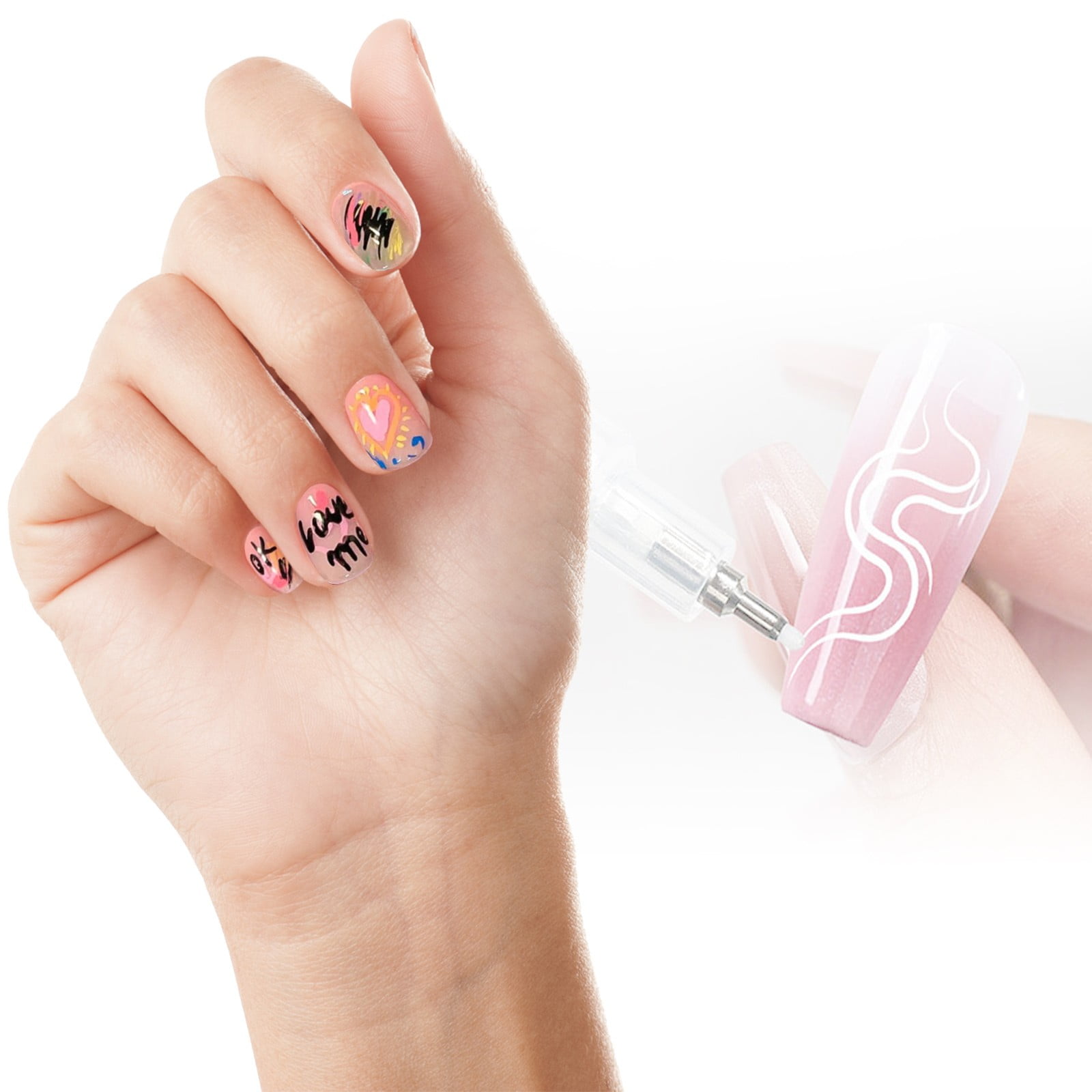 12 Colors Nail Art Pens Set, 2026 Upgraded Nail Art Markers for Kids, Quick Dry Long Lasting Nail Polish Pen, DIY 3D Drawing Dotting Painting Nails Liner Brush (1 Pcs)