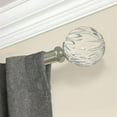 thumbnail image 3 of Better Homes & Gardens Twisted Clear Sphere 1" Single Adjustable Curtain Rod, 42"-120", Satin Nickel, 3 of 8