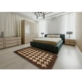 thumbnail image 5 of Ahgly Company Machine Washable Indoor Square Abstract Night Red Area Rugs, 3' Square, 5 of 7