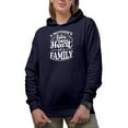 thumbnail image 2 of A Mother's Love Is the Heart of the Family. Mom Quote, Navy Blue Hooded Sweatshirt or Hoodie, Small, 2 of 5