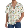 thumbnail image 3 of Disketp Men's Hawaiian Summer Beach Gnomes Print Shirts Button Down Holiday Beach Shirts-4X-Large, 3 of 7