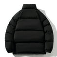 thumbnail image 2 of KaLI_store Winter Parkas for Men Men's Winter Parkas Solid Color Long Sleeve Zip-Up Hooded Down Jacket Coats Black,3XL, 2 of 5