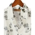 thumbnail image 3 of LA LEELA Men's Hawaiian Shirts Aloha Beach Shirts Casual Short Sleeve Button Up Shirt Men L Palm Tree, White Summer Vacation Holiday, 3 of 5