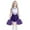 Purple, variant on WOYY Little Girls Cheerleading Outfits Active Sleeveless Dress Handball Stocking 3Pcs Set, Sizes 5-6Y
