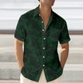thumbnail image 3 of Hawaiian Shirt for Men Summer Short Sleeve Button Down Lapel Collar Floral Print Casual Beach Shirt Vacation Outfits, 3 of 6