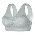 thumbnail image 2 of gakvbuo Plus Size Bras for Woman Full Coverage Bras 3PC Women's Non Steel Ring Gathered Pattern Breathable Shoulder Strap Underwear Daily Bra, 2 of 5