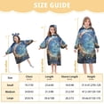 thumbnail image 4 of FORMRS Wearable Blanket Hoodie with Sleeves for Kids Cozy Flannel Sweatshirt, Crystal Moon, 4 of 7