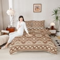 thumbnail image 4 of Feelyou Brown Triangle Aztec Bedding Comforter Set, Boho Rustic Farmhouse Twin Comforter Sets, Western Old Fashion Reversible Bedding Set, Breathable Home Decor, 2 Pieces, 4 of 8