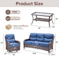 thumbnail image 5 of Jentlehouse Outdoor Patio Furniture Set,All-Weather Wicker Sofa Set with Outdoor Rockers & 2-Tier Table,Outdoor Conversation Furniture Set for Garden Porch Balcony Deck, 5 of 11