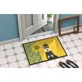 thumbnail image 4 of Carolines Treasures WDK5474MAT 18 x 27 in. Summer Sunflowers Black & Silver Schnauzer Indoor or Outdoor Mat, 4 of 7
