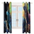 thumbnail image 3 of Colorful Wolf Blackout Curtains for Bedroom Curtains Insulated Room Darkening Window Drapes for Living Room, 3 of 7