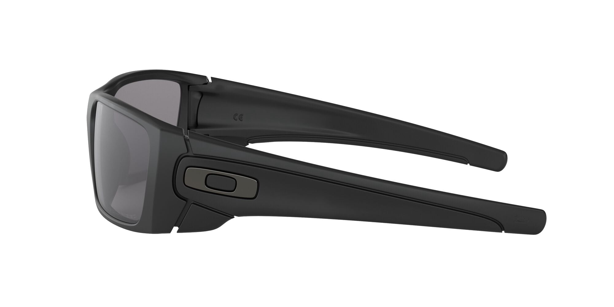 Oakley Fuel Cell Sunglasses, Rectangular Polarized Eyeglasses, Size 60, Matte Black/Grey Polarized