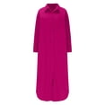 thumbnail image 6 of NTACZA Casual Summer Dresses for Women Collared Casual Vacation Shirt Dress Maxi Size S, 6 of 7