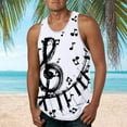 thumbnail image 2 of outfmvch tank top for men spring summer casual beach printed sleeveless tank womens tops white, 2 of 5