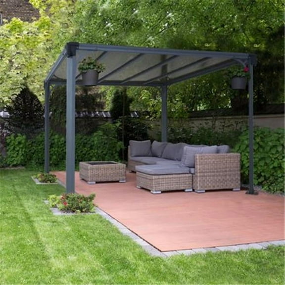 Milano 3000 Gazebo - 10 x 10 ft. - Gray/Bronze