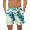 thumbnail image 2 of guisaled Mens Black Swim Trunks Mens Swim Shorts Quick Dry Elastic Waisted Swim Trunks Summer 7 Inch Beach Shorts Loose Fit Hawaii Graphic Boardshorts, 2 of 6