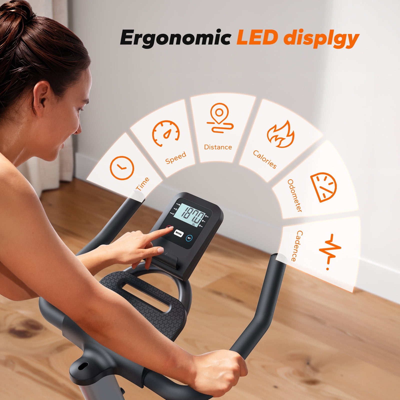 MERACH Exercise Bike Indoor Stationary Cycling Bike with 350lbs Weight Capacity 100 Resistance with LED Monitor Free APP Silent Belt Drive and Comfortable Seat Cushion for Cardio Workout