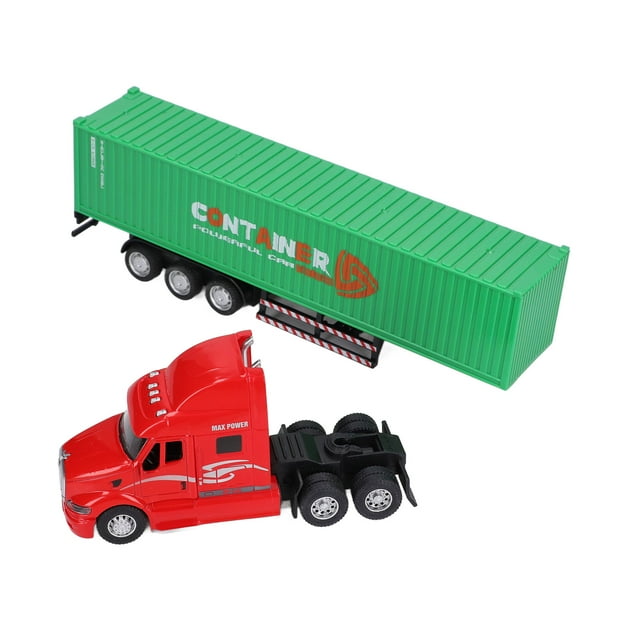 Container Truck Model, Vivid Real Container Truck Toy Fine Craftsmanship For Decoration For Above 3 Years Old For Ornaments