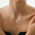 thumbnail image 2 of Women's Gifts Upgraded Crown Cross Necklace for Women 14K Gold Plated Crown Cross Pendant Necklace Simple Diamond Gold Necklaces Faith Cross Jewelry First Communion Necklace, 2 of 7
