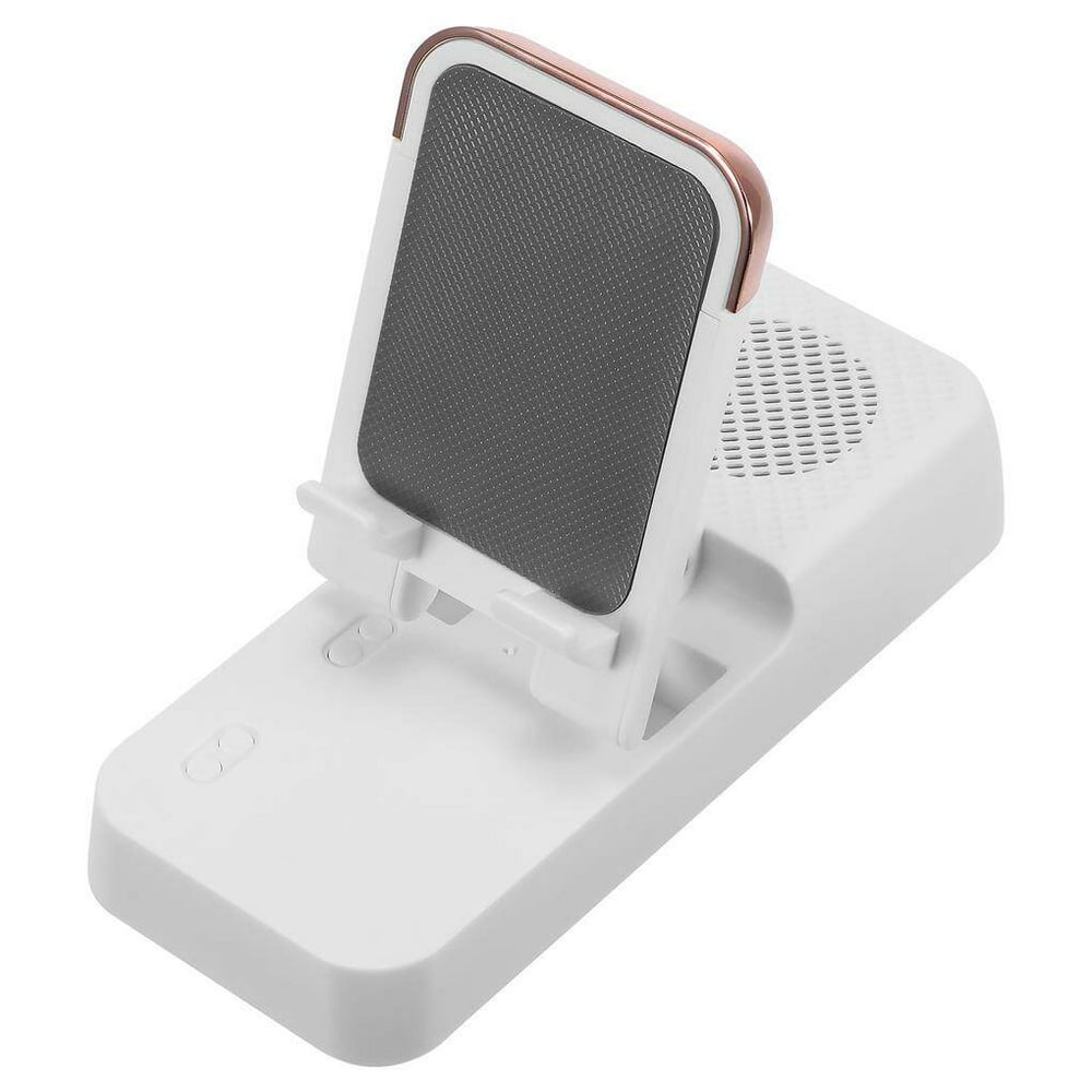 PENGXIANG Support de Téléphone Haut-Parleur Bluetooth 2 en 1 Haut-Parleur Sans Fil de Bureau avec Support de Téléphone Design 1200mAh Antidérapant Réglable Support de Téléphone pour Téléphone Mobile Tablette