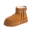 thumbnail image 3 of Women Fuzzy Boots Warm Cozy Winter Boots Plush Faux Fur lined Slip On Boots for Cold Weather Casual Walking Comfortable Casual Shoes, 3 of 9