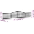 thumbnail image 4 of vidaXL Arched Gabion Baskets 5 pcs 400x50x60/80 cm Galvanised Iron, 4 of 4