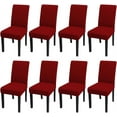 thumbnail image 1 of 6 Pcs Dining Chair Slipcover,High Stretch Removable Washable Chair Seat Protector Cover for Home Party Hotel Wedding Ceremony (Grey), 1 of 13