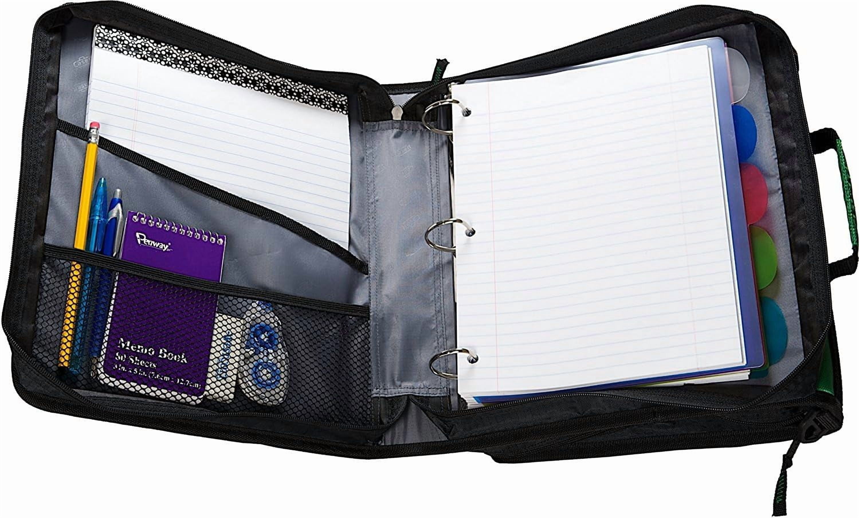 Case-it Z-Binder Two-in-One 1.5-Inch D-Ring Zipper Binders, Purple (Z-176-PUR)