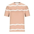 thumbnail image 5 of T-Shirts for Men Plus Size Strip Printed Crewneck Button Short Sleeve Sports Fitness Summer Lightweight Pullover Tops, 5 of 5