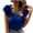 Blue, variant on Leesechin Womens Tees Summer Crew neck Loose Cup Cleeve Tops