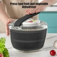 thumbnail image 5 of Xecvkr Manual Fruit Vegetable Salad Spinner Press Kitchen Drainer Dewatering Box Large Capacity Compact Storage 8.26x5.90in 1 Piece, 5 of 6