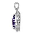 thumbnail image 2 of Sterling Silver Rhodium-plated Amethyst Pendant QP2906AM, 2 of 4