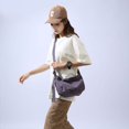 thumbnail image 4 of Bolsos Mujer Lona Hombro Bolso bandolera de gran capacidad Bolso sólido Púrpura, 4 of 7
