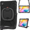 thumbnail image 2 of Funda colorida para Samsung Tab S6 Lite de 10,4 pulgadas con correa para el hombro, soporte de anillo ajustable grande y protección contra golpes., 2 of 5