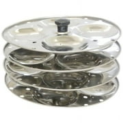 Tabakh Stainless Steel 4-Rack Idli Stand, Makes 16 Idlis