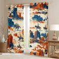 thumbnail image 2 of Castle Fairy Western Cowboy Curtains Pack of 2 (42x84 Each) for Female Women,Exotic Style Curtains Blackout,Vintage Aesthetic Bedroom Curtains,Microfiber Bedroom Decor, 2 of 6