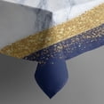 thumbnail image 3 of Blue Gold Wave Marble Pattern Rectangle Tablecloth 60"x84",Waterproof Polyester Rectangle Table Cloth, Wipeable Spillproof Polyester Tablecloth for Dining, Camping, Indoor and Outdoor, 3 of 5