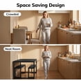 thumbnail image 4 of Lofka 3-Piece Rectanglar Kitchen Dining Table Set for 4 with 1 Table & 2 Benches, Black, 4 of 9