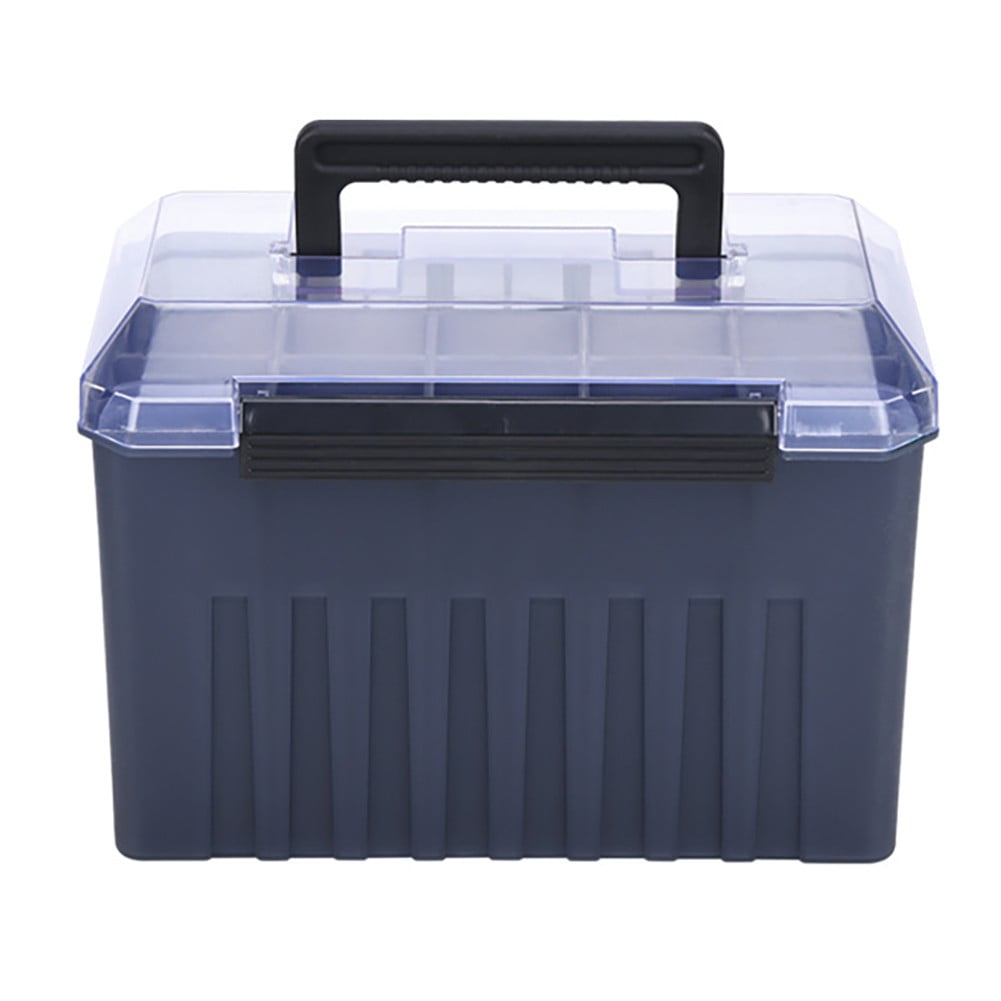 For Lake Fishing Fishing Box Adjustable Divider Tackle Box Fishing Tackle Box Ergonomic Handle Sliding Dividers Drainage Holes
