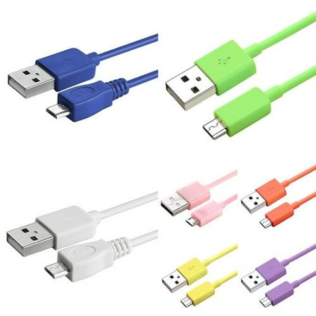 INSTEN 7x Micro USB Cable White Pink for Samsung Galaxy S III S3 i9300 S 3 S2 i9500 S4 S5 Note 4 3 N9100 HTC One M8