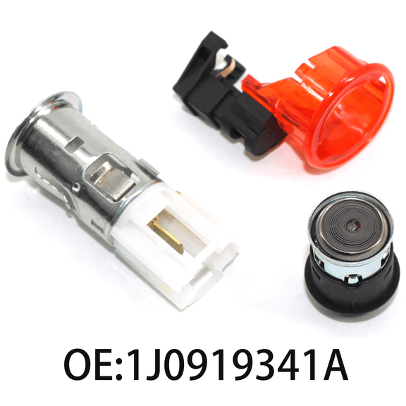 WOLFWO Car Cigarette Lighter Socket 1J0919341A 1J0919307 Replacement for VW Beetle 1999-2010 VW Golf/Jetta 1987-2013 VW GTI 2006-2013
